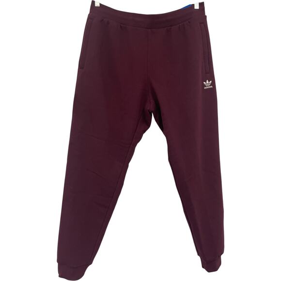 Adidas Men's Sz XL Essentials Pants Slim Fit Straight Leg Full Length Maroon NWT - Picture 1 of 16